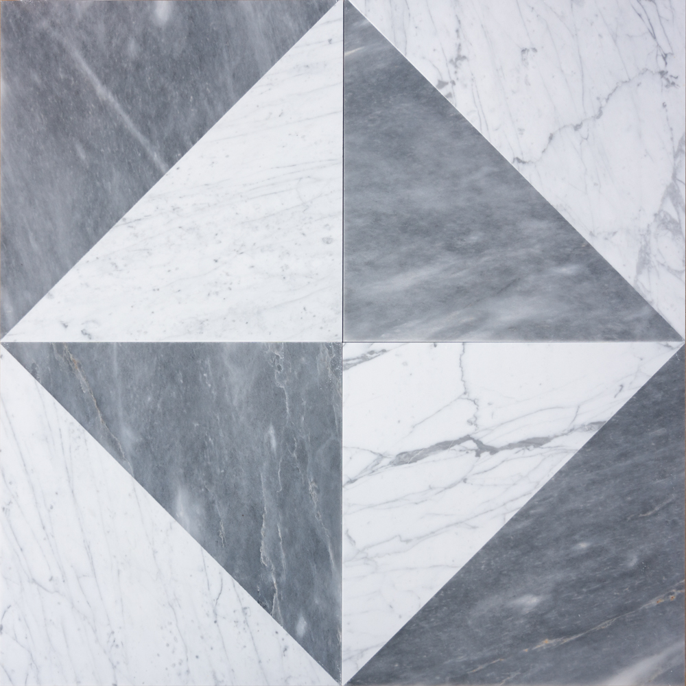 CARRARA WHITE MARMOR TRIANGLE 40X56 10MM