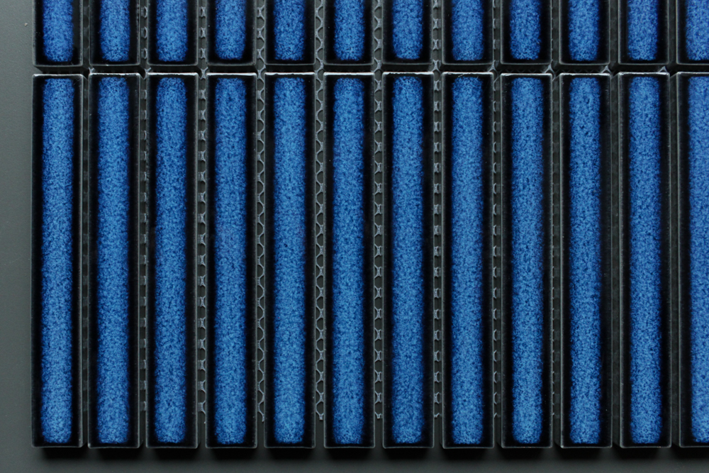 GLAZED PINSTRIPE COBOLT 29,9X29,6 MOSAIKK KIT KAT