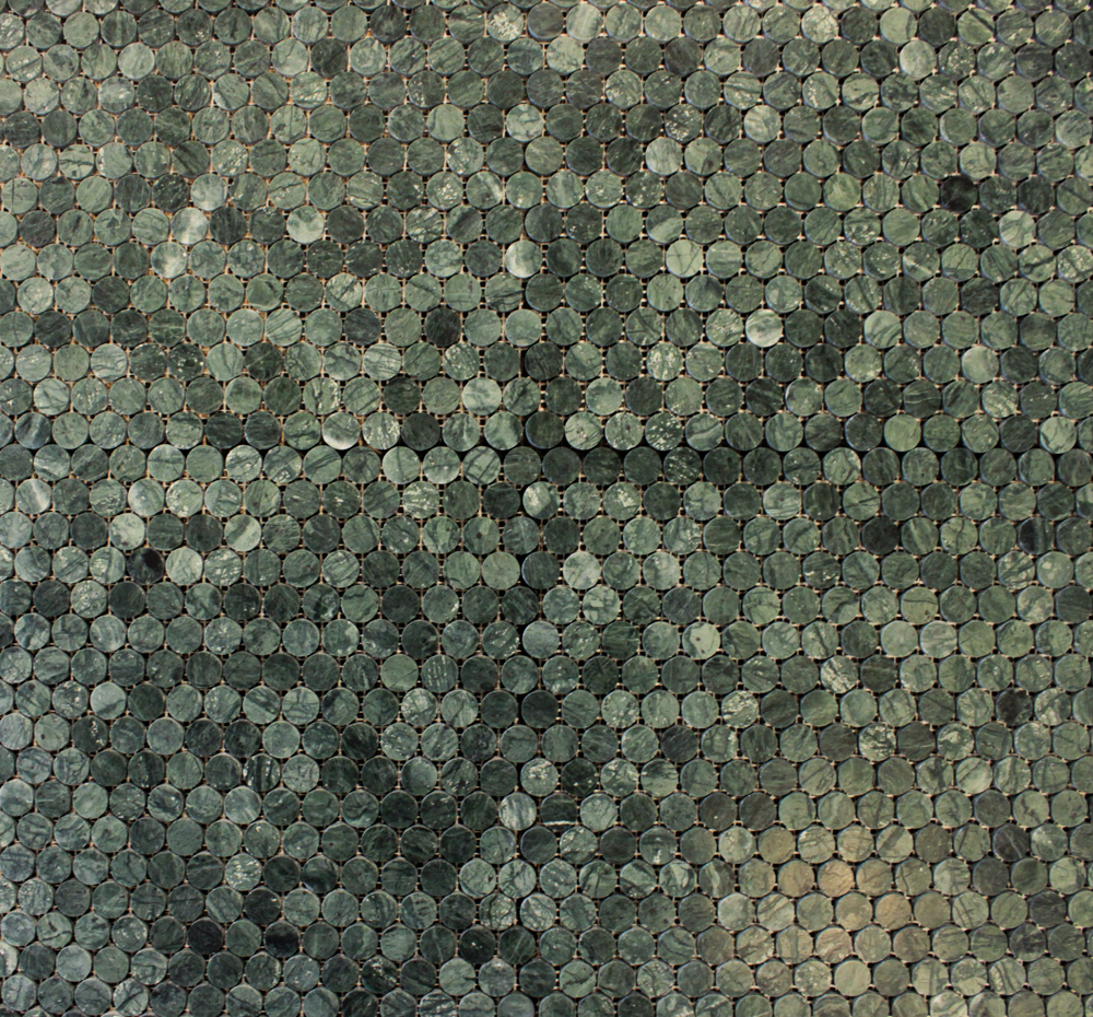 INDIAN GREEN COINS MOSAIC 32,5X33