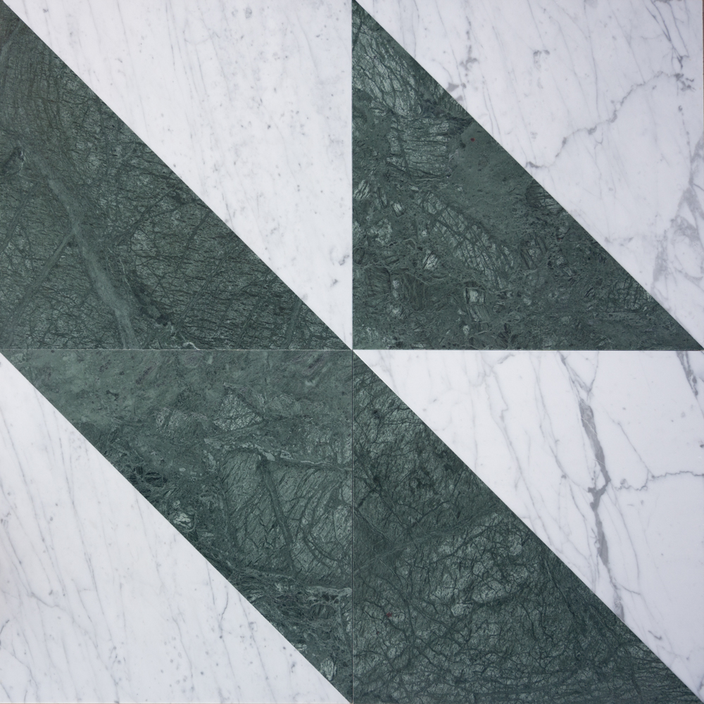INDIAN GREEN TRIANGLE HONED 40X56 10MM 