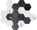 HEXAGON BLACK BRASS 17,4X15X1,6