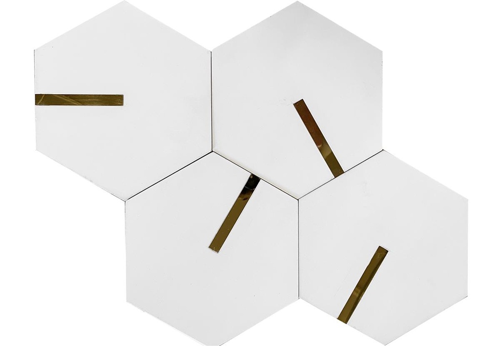 HEXAGON WHITE BRASS 17,4X15,X1,6 