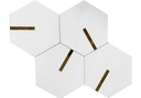 HEXAGON WHITE BRASS 17,4X15,X1,6 