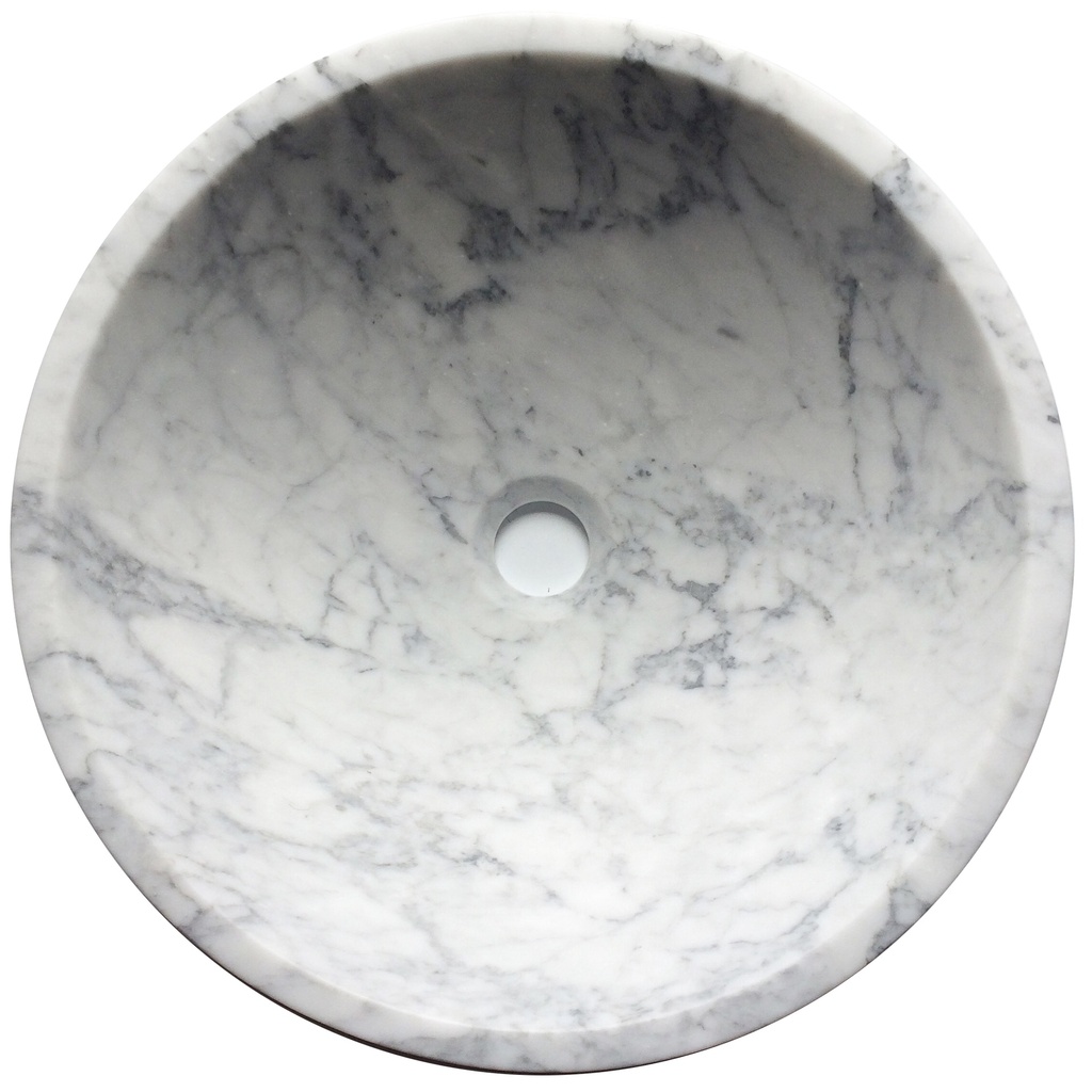 SERVANT MARMOR CARRARA -Ø42 CM 14,5 CM HØY