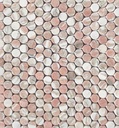 NORSK ROSA MARMOR COINS MOSAIC 32X32,5 7MM