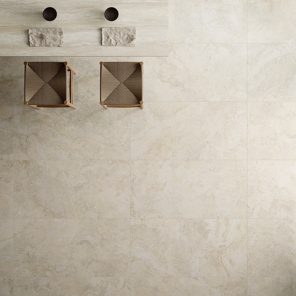 TIBUR BEIGE 20X20 9MM MATT CHISELLED