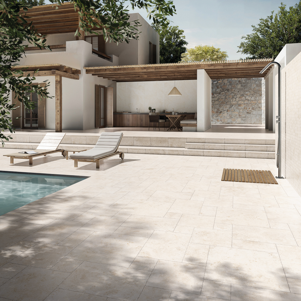 TIBUR BIANCO 20X20 9MM MATT CHISELLED