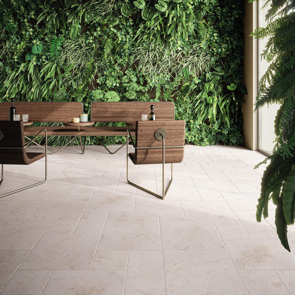 TIBUR BIANCO 20X20 9MM MATT CHISELLED