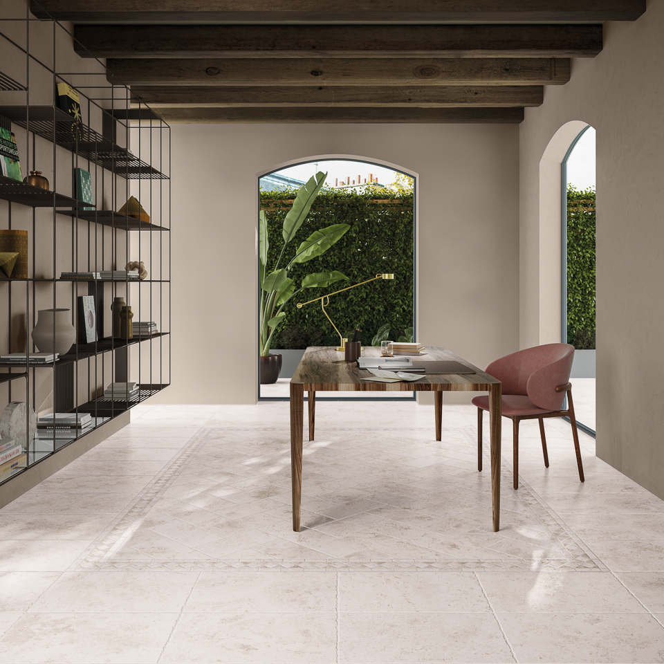 TIBUR BIANCO 20X20 9MM MATT CHISELLED