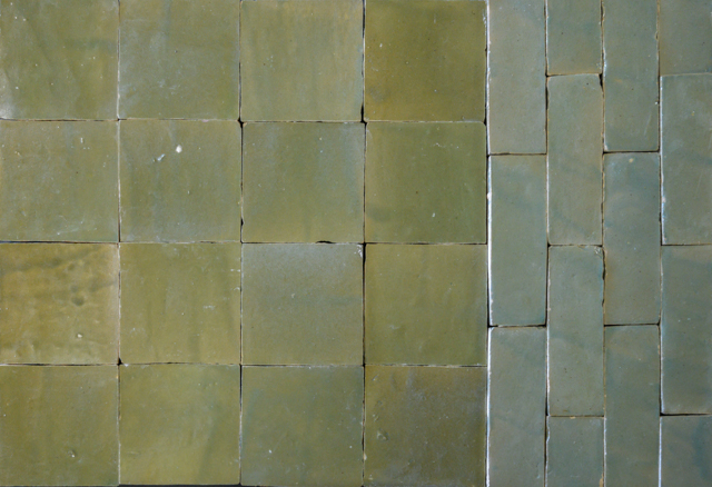 ZELLIGE OLIVE DRAB 10X10 12MM 