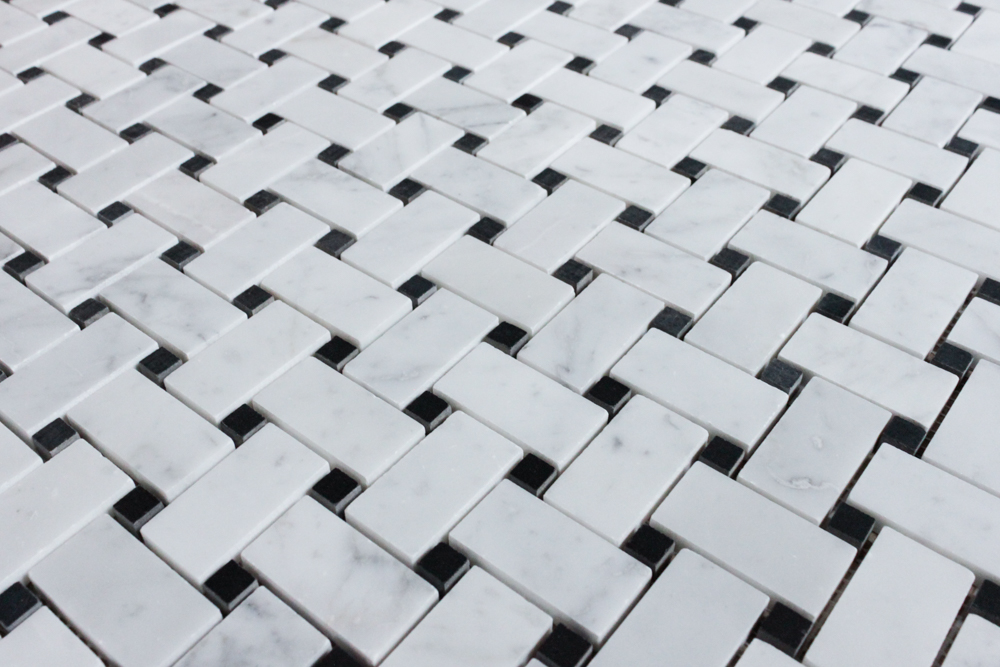 CARRARA BASKET WEAVE MOSAIC 31,5x31,5 8MM