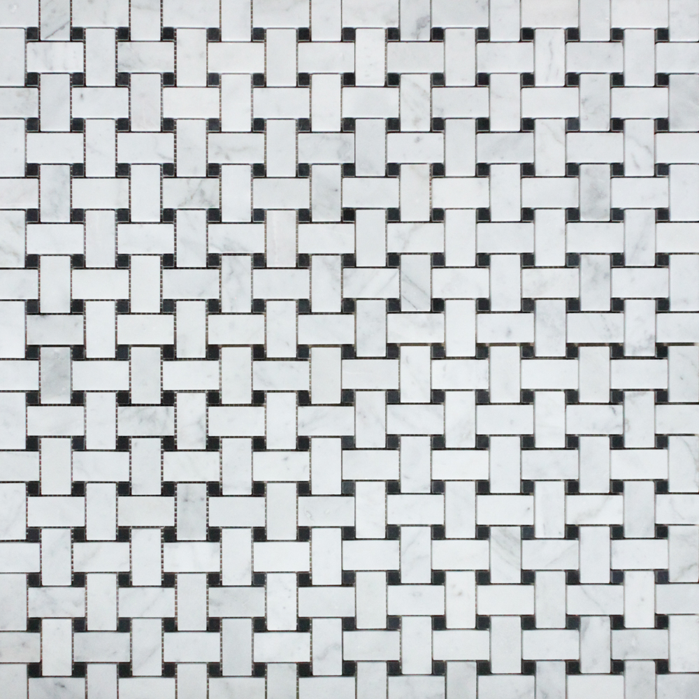 CARRARA BASKET WEAVE MOSAIC 31,5x31,5 8MM