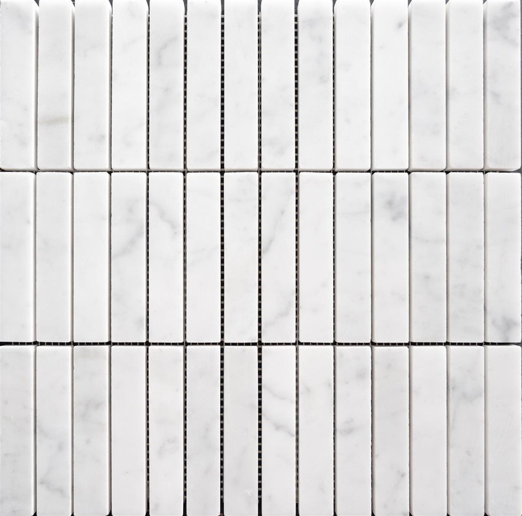 CARRARA PINSTRIPE MOSAIC 30,5X30,3 8MM HONED