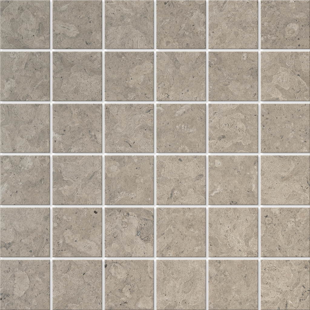 RUNÖ WARM GREY 5X5 (4,7X4,7) J0505 9MM MOSAIKK PÅ NETT