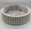 CALACATTA VIOLA MARMOR SERVANT Ø40 CM RUND MED RILLET YTTERKANT