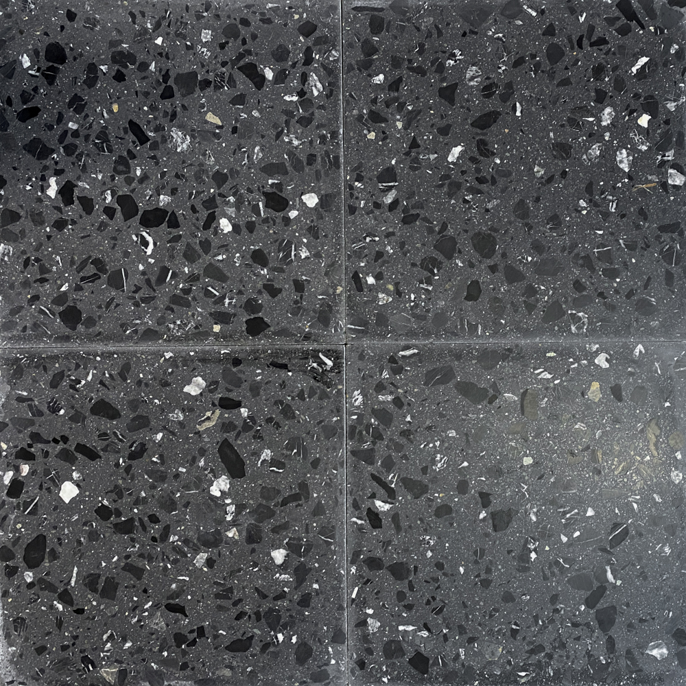 TERRAZZO NERO 30X30 16MM