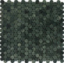 INDIAN GREEN COINS MOSAIC 32,5X33 7MM HONED (SILKEMATT)