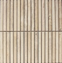 TRAVERTIN BEIGE MARMOR BAMBOO MOSAIC 30,5x30,5 15MM HONED (SILKEMATT)