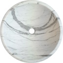 CARRARA MARMOR SERVANT Ø42 CM 14,5 CM HØY