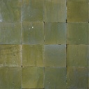 ZELLIGE OLIVE DRAB VERT GRIS 10X10 12MM 