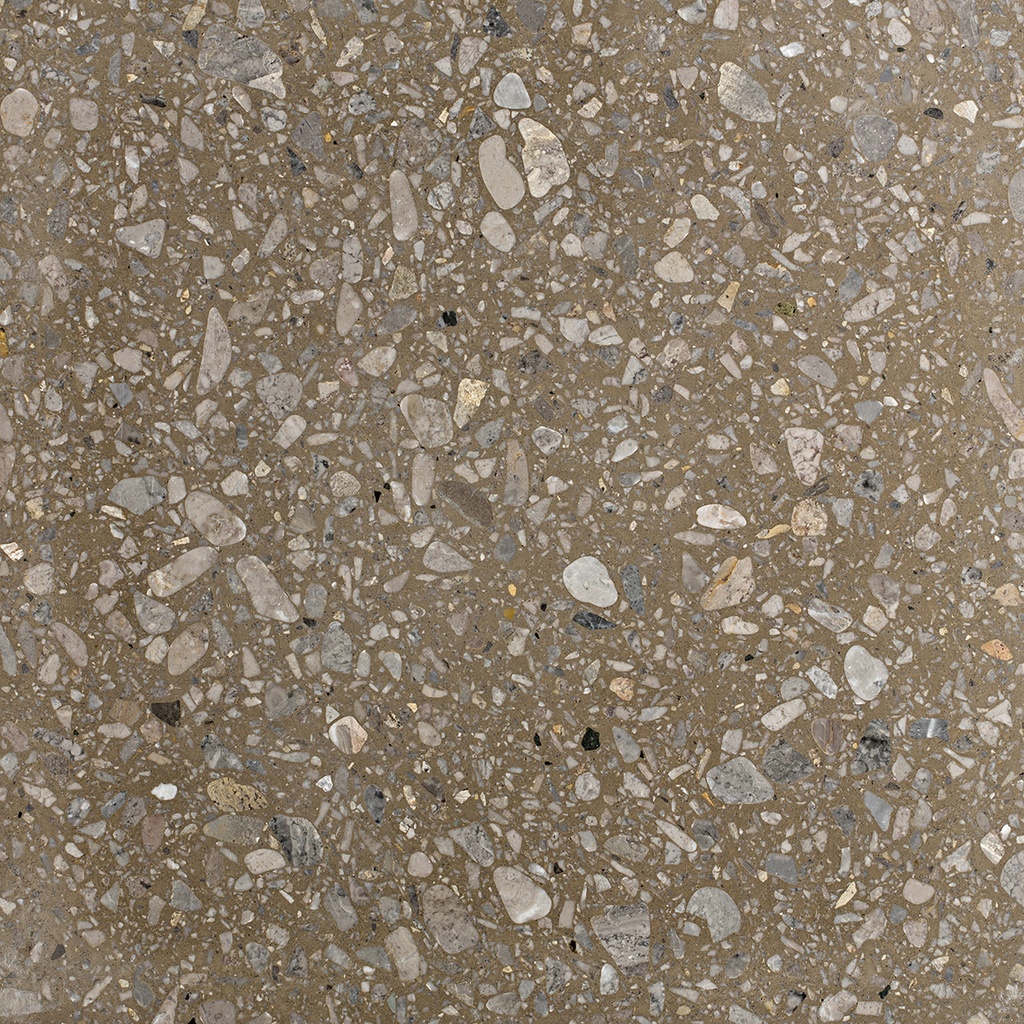 [AGSB456] TERRAZZO SB 125 BRUNO ROTONDO 40X40 2CM HONED R9