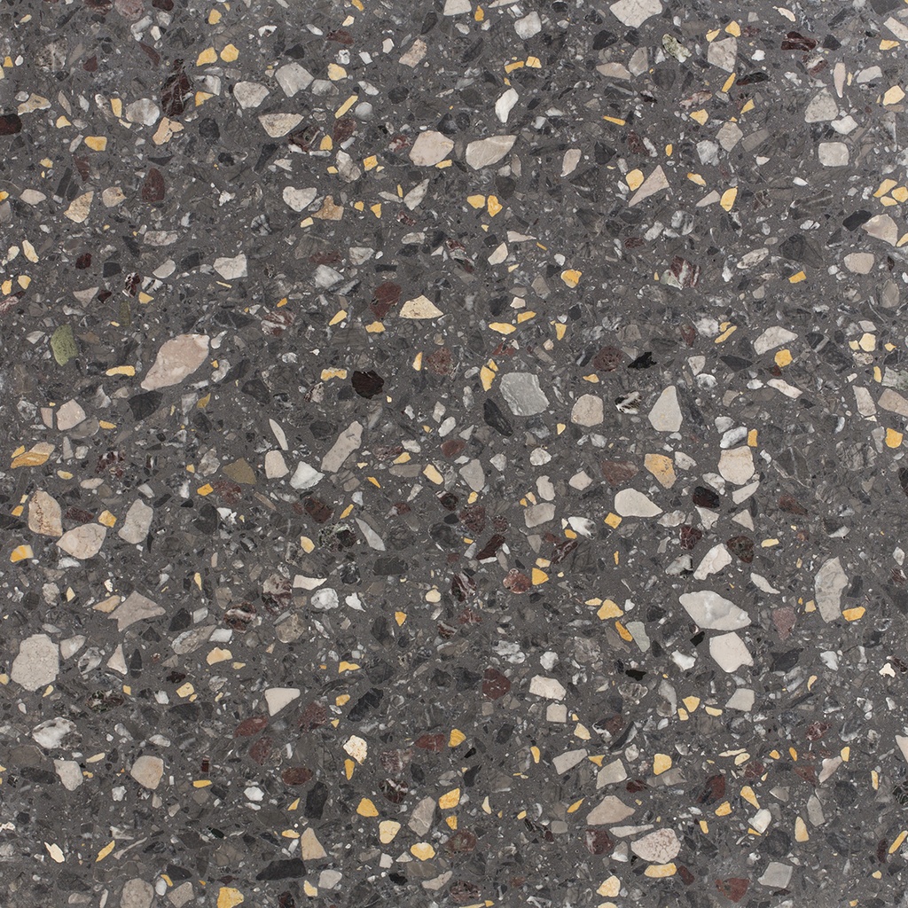 [AGSB467] TERRAZZO SB 113 MULTICOLOR NERO 40X40 2CM HONED R9