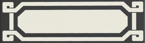 [GROELDB1] OLD ENGLAND DOVER 6X20 LISTELLO DECORO BLACK
