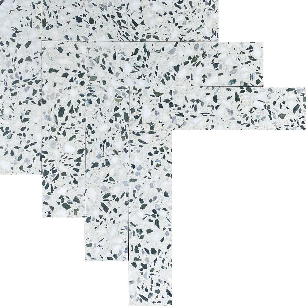 [ULA127] TERRAZZO INDIAN GREEN 7,5X30 16MM
