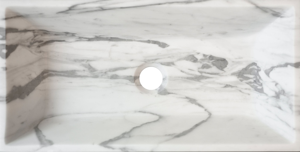 [ULA201] CARRARA MARMOR SERVANT REKTANGULÆR 25X50