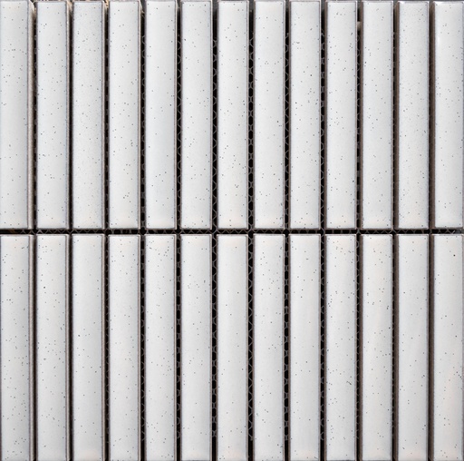 [WESZ008A] Glazed Pinstripe White 29,9x29,6 Kit Kat mosaikk