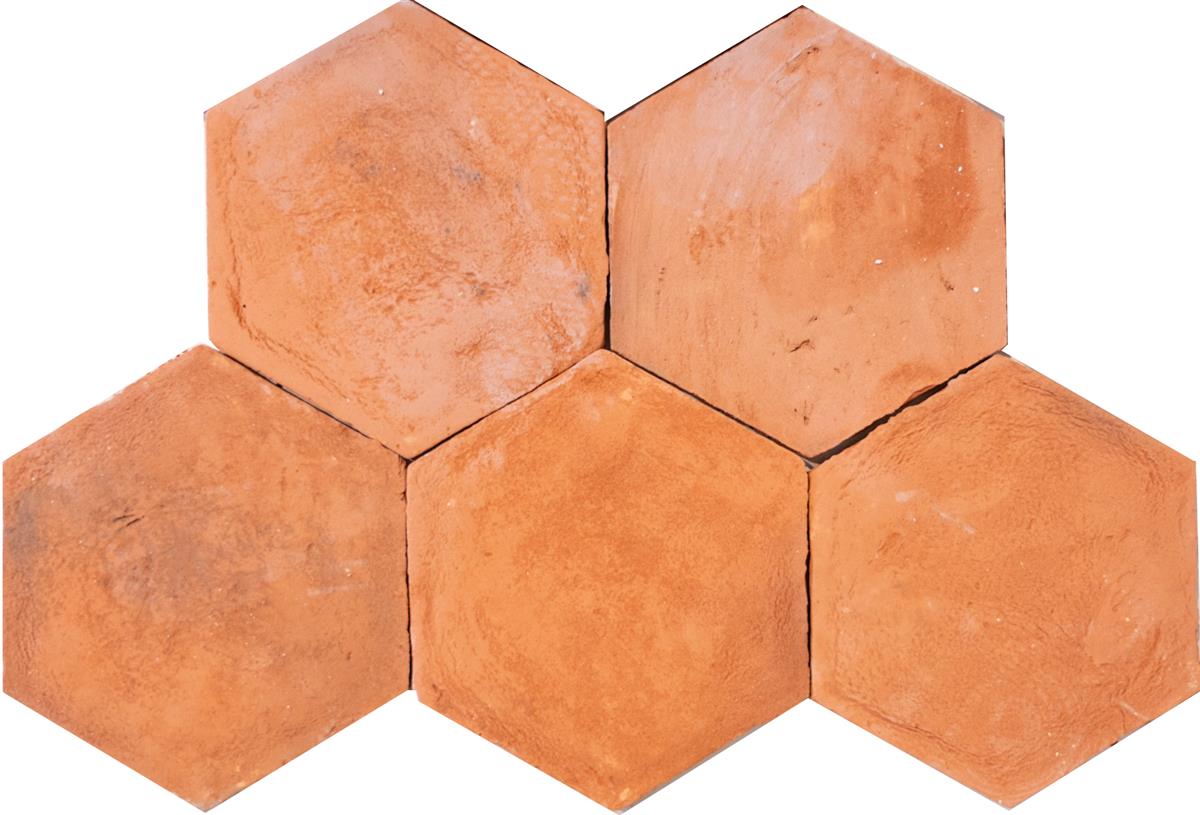 Terracotta Heksagon Orange 25x22x1,3 cm