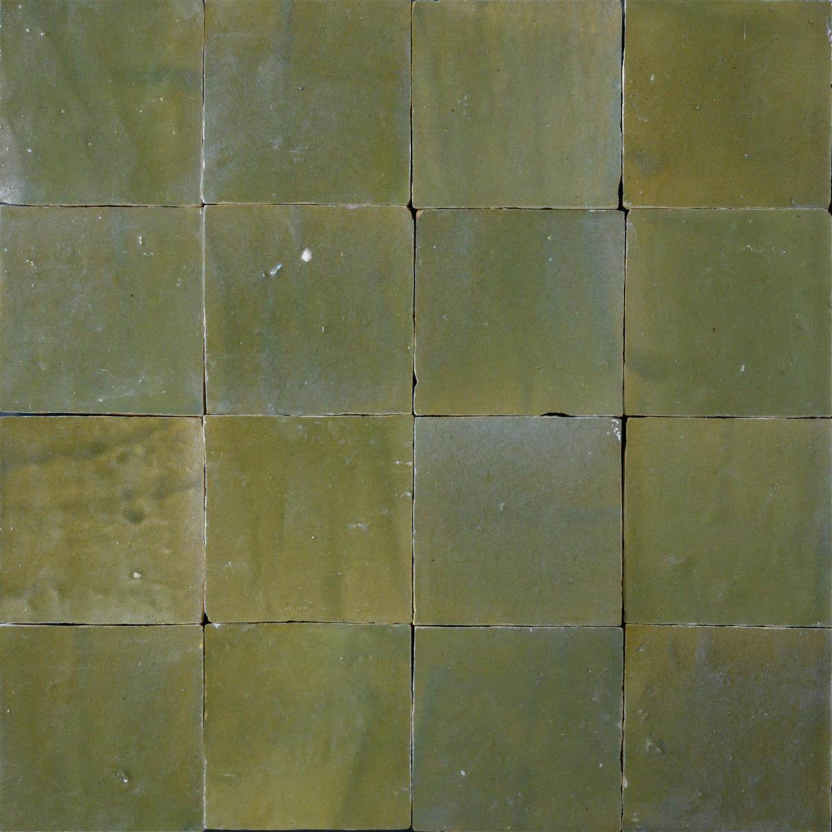Zellige Olive Drab 10x10x1,2 cm
