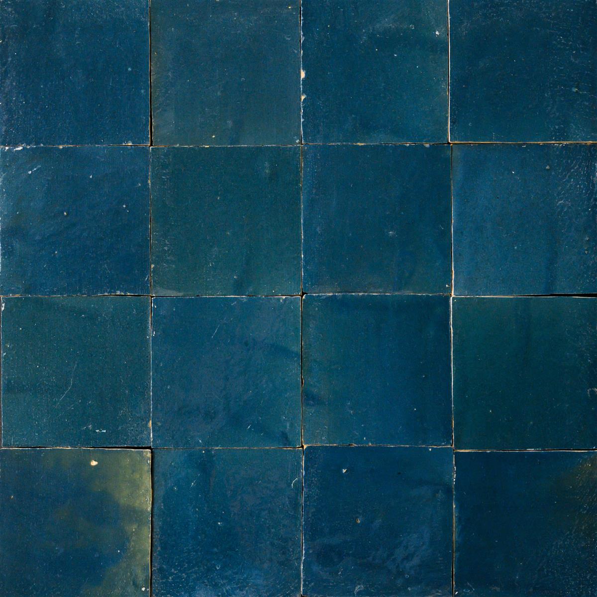 Zellige Dark Blue Green 10x10x1,2 cm