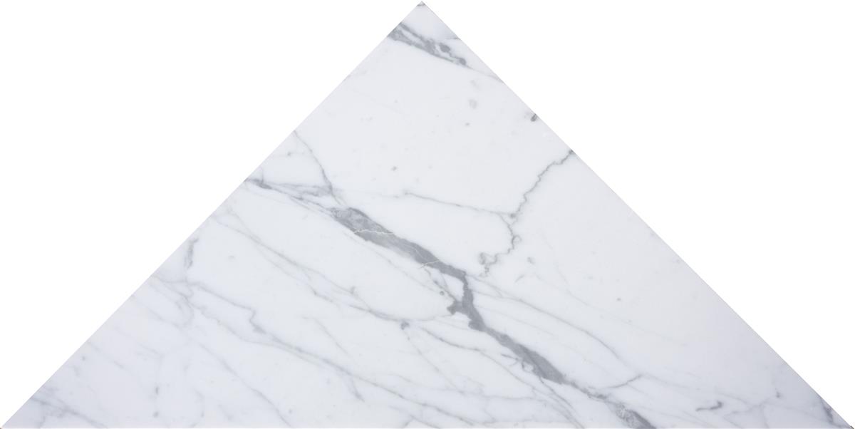 Carrara White Marmor Triangle 40x56x1 cm