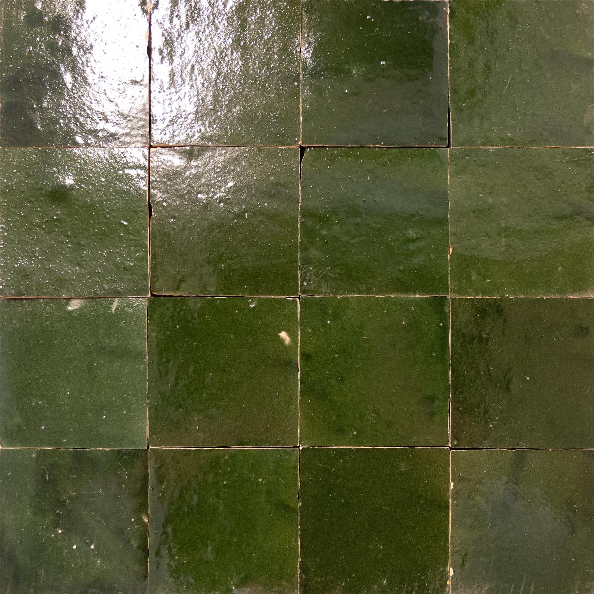 Zellige Moss Green 10x10x1,2 cm