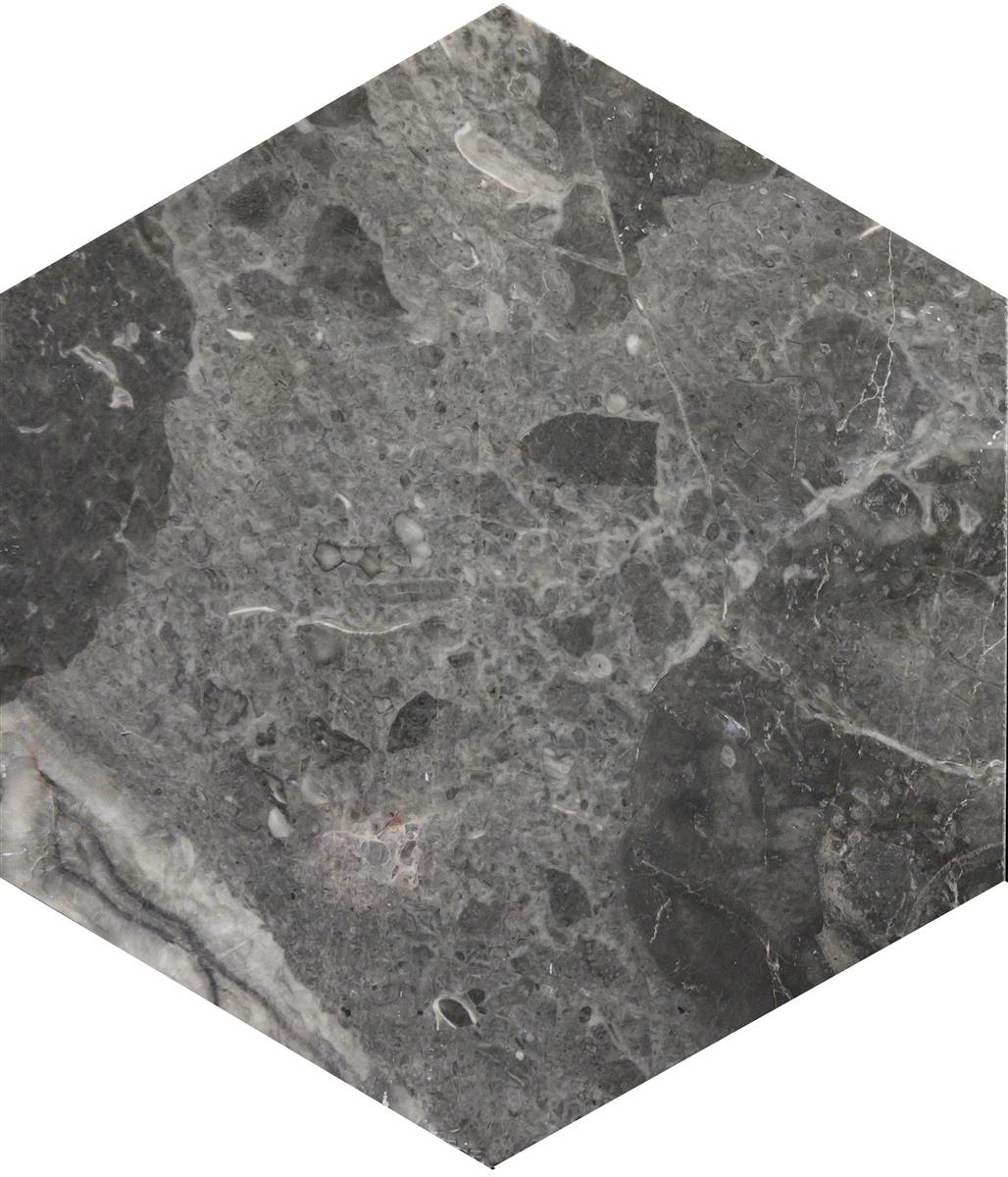 Roma Grey Marmor Hexagon 15x17,3x1 cm