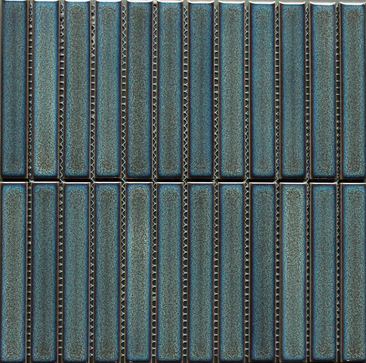 Glazed pinstripe Denim 30x29,6 cm