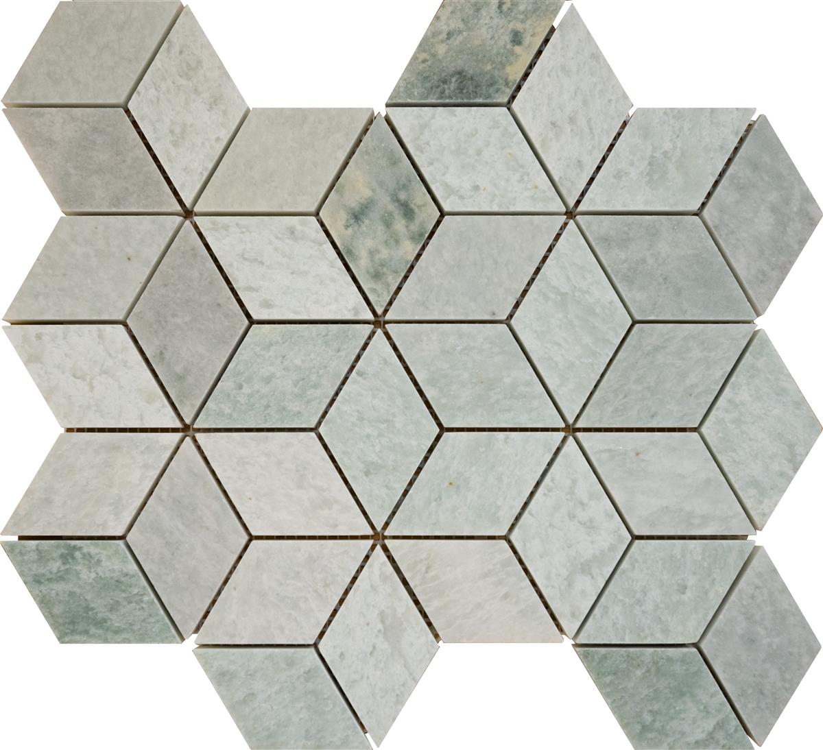 Jade Green Diamond Mosaic 7,5X4,5X1 cm