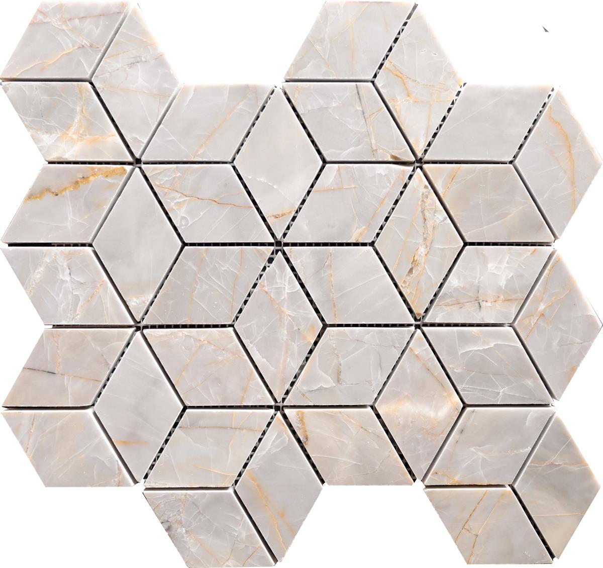 Emperador Beige Diamond Mosaic 7,5X4,5X1 cm