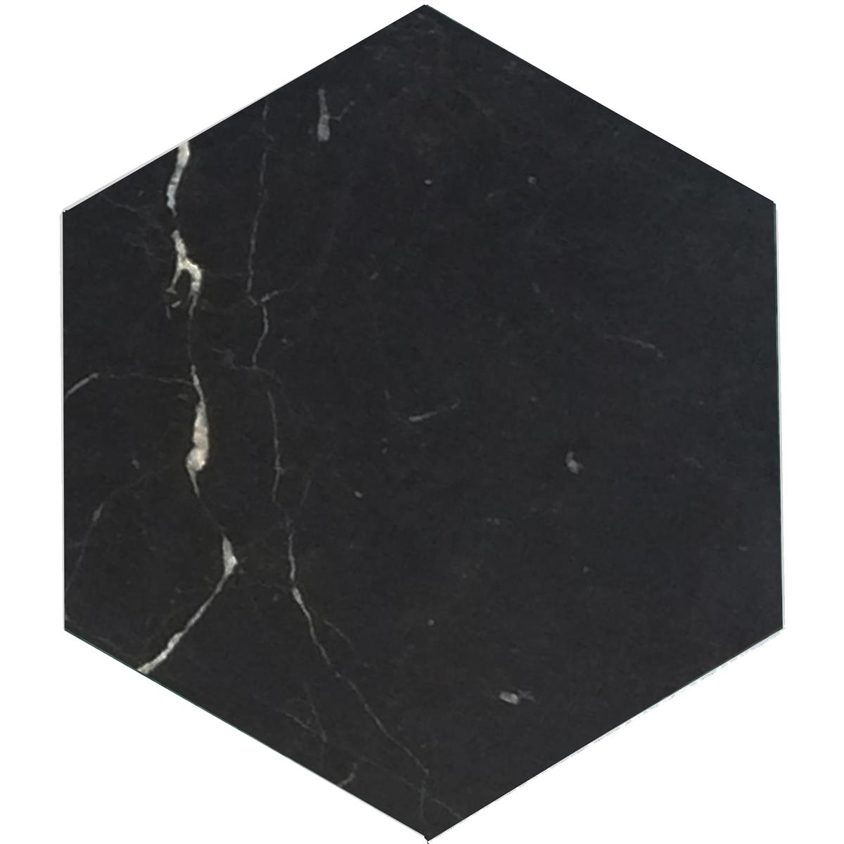 Nero marmor hexagon 15x17,3x1 cm
