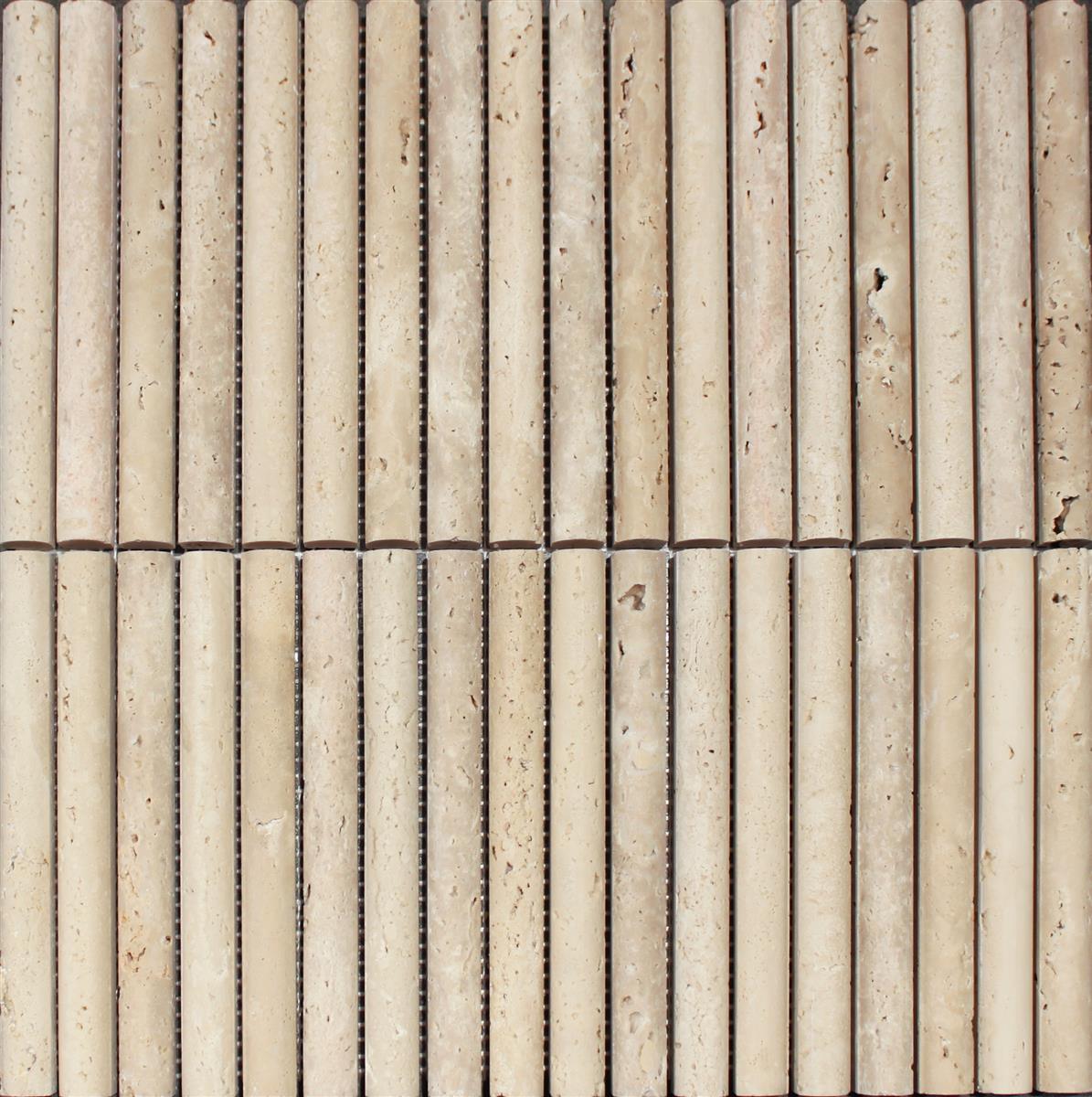 Travertin Bamboo Mosaic 30,5x30,5x1,5 cm