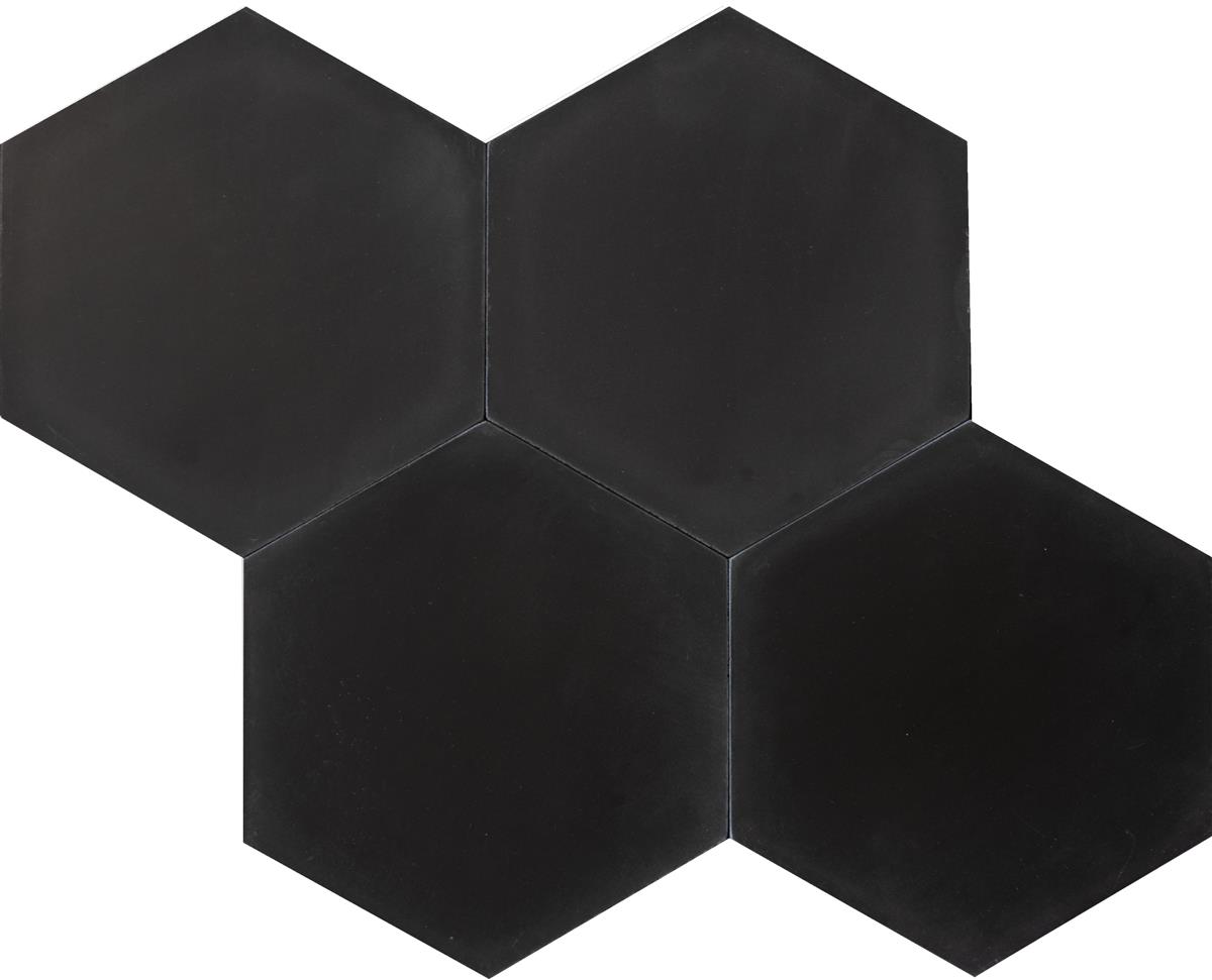 Hexagon Black 15x17,4x1,6 cm