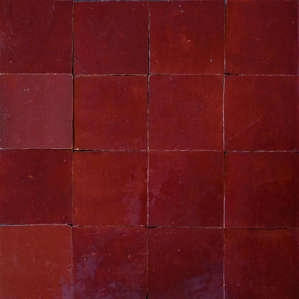 Zellige Deep Red 10x10x1,2 cm