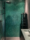 GLAZED FEATHER GREEN 34x29 MOSAIKK