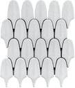 GLAZED FEATHER WHITE 34x29 MOSAIKK