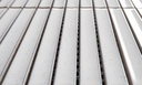 GLAZED PINSTRIPE WHITE 29,9X29,6 MOSAIKK KIT KAT