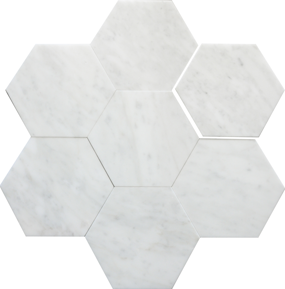CARRARA HEXAGON MARMOR 15X17,3X1 