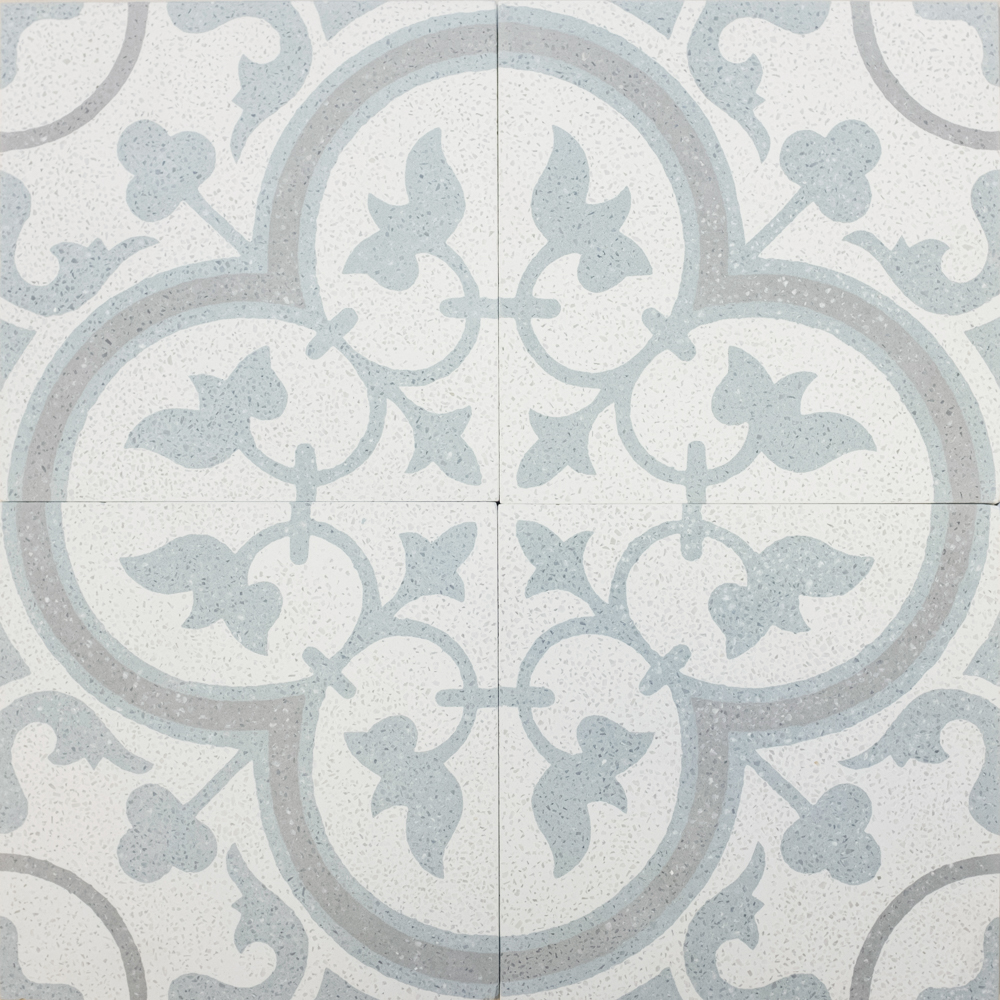 TERRAZZO BLÅKLOKKE 20X20X 12MM