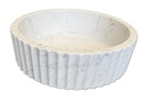 CARRARA MARMOR SERVANT Ø40 CM RUND MED RILLET YTTERKANT