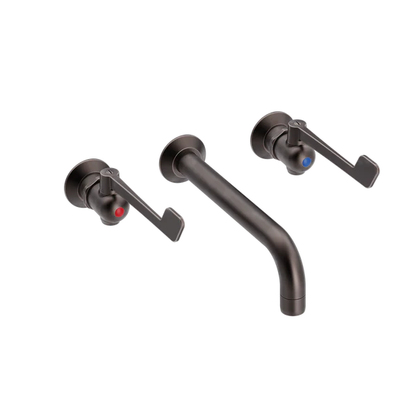 SP albue håndvaskbatteri med 200mm fast tud indbygning/mur